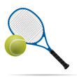 Racket and tennis ball