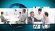 3D Animation of several Businessmeetings