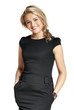 Attractive young woman in a black dress