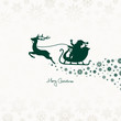 Christmas Sleigh & Snowflake Ornament Green