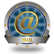 Vector: Mail gold & silver button Mail gold & silver button