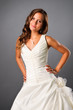 beautiful bride wearing wedding dress