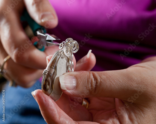 Photo: Making home made jewelry Making home made jewelry