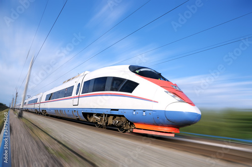 Photo: High-speed commuter train. High-speed commuter train.