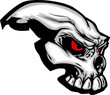 Skull with Cartoon Image