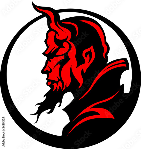 Vector: Devil Demon Mascot Head Illustration Devil Demon Mascot Head Illustration