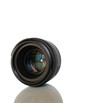 Camera lens with green flare