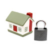 miniature house with lock