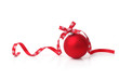 Christmas ball with ribbon bow