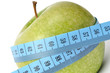Apple and measuring tape