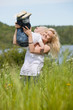 Photo: Smiling mother playing with child Smiling mother playing with child