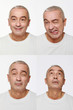 Man making a series of exaggerated faces for the camera