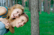 Happy young couple at the park