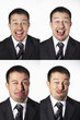 Businessman with various expressions