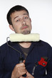 Man with paint roller