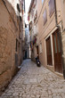 Mediterranean stone street of Rovinj, Croatia