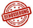 Sternen Stempel rot rt RENOVIERUNG