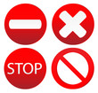 Set of variants a stop sign