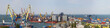 Panorama view on the port