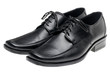 pair man's black shoes
