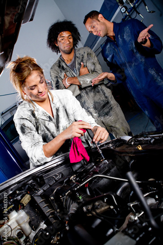 Photo: Female mechanic working Female mechanic working