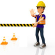3D road worker