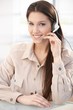 Photo: Portrait of pretty dispatcher smiling Portrait of pretty dispatcher smiling