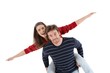Loving couple having fun laughing