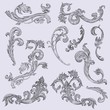 Hand-drawn swirls, ornate vector set