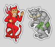 Vektor: Devil and Werewolf Devil and Werewolf