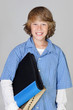 Photo: Happy student holding a book Happy student holding a book