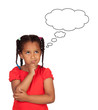 Pensive african little girl