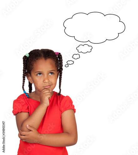 Photo: Pensive african little girl Pensive african little girl
