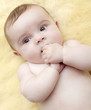 Photo: Tout-petit jouant avec ses mains Tout-petit jouant avec ses mains