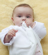 Photo: Tout-petit jouant avec son vêtement Tout-petit jouant avec son vêtement