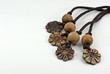 wooden flower buttons