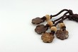 wooden flower buttons