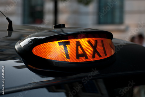 Photo: Illuminated London Taxi Sign Illuminated London Taxi Sign