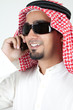 Portrait of a young arab man wearing sunglasses