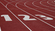 Détail d'une piste d'athlétisme