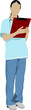 Medical doctor with stethoscope. Vector illustration