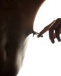 nipple piercing (white background)