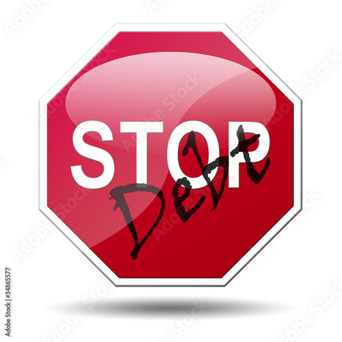 Illustration: Señal STOP Debt Señal STOP Debt