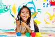 Girl with a paintbrush Girl with a paintbrush