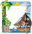 Frame with sea and pirate theme 5