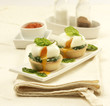 tartaletas de huevos y espinacas
