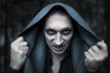 Halloween concept. evil wizard Halloween concept. evil wizard