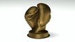 Close-up on a turning golden boxing trophy Close-up on a turning golden boxing trophy
