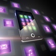 Mobile phone with icons