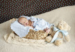 Smiling Sleeping Newborn Baby Boy